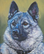 Drawn Norwegian Elkhound 