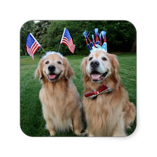 Happy Flag Day Golden Retriever dogs wallpaper